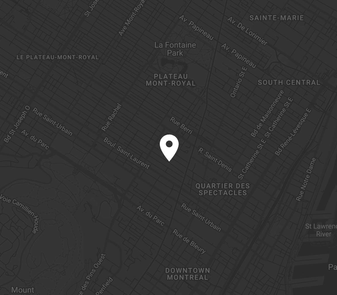 Map of 154 Rue Prince Arthur Est